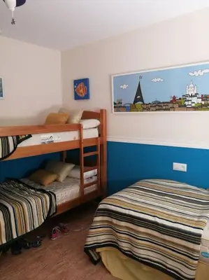 Cama o camas de una habitación en Fantástico apartamento con vistas en Almerimar