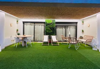 Jardín al aire libre en Zen Garden Apartment