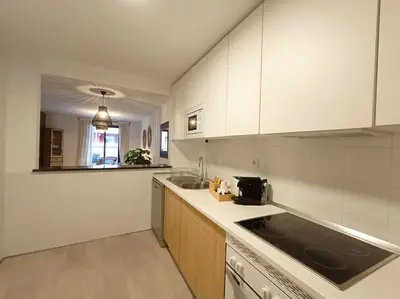 Una cocina o zona de cocina en Alejandría Suites Aguadulce Sur, 2Hab, terraza, WiFi, Piscina y garaje