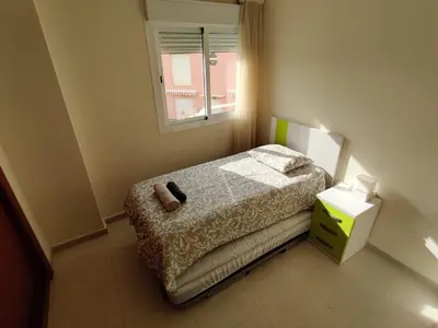 Cama o camas de una habitación en Casa del Sol con Jacuzzi - Vera Playa Laguna Beach