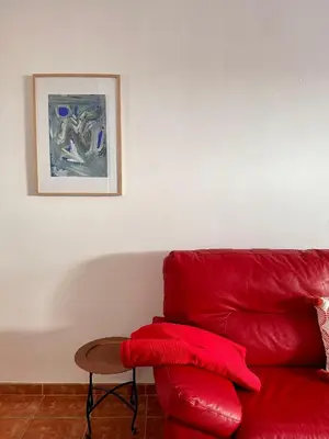 Zona de estar de Duplex con terraza en Agua Amarga