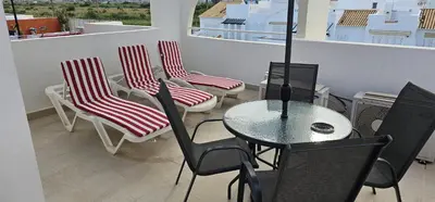 Un balcón o terraza de Dúplex en Vera Playa
