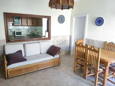 Una cocina o zona de cocina en Rinconcito, AA, wifi, a pie de mar