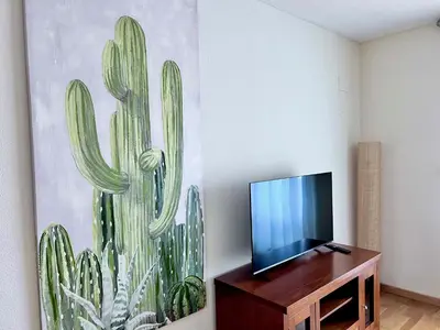 Una televisión o centro de entretenimiento en Apartamento Arcos Costa Cálida III