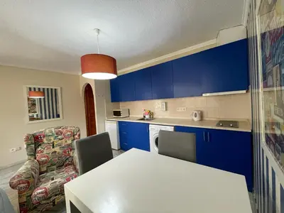 Zona de estar de La Casita Azul Bajo