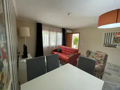 Zona de estar de La Casita Azul Bajo
