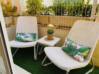 Zona de estar de Apartamento en Vera Playa Laguna Beach