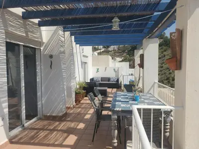 Un balcón o terraza de Mojacar Bella - Penthouse - Sleeps 4 - R065