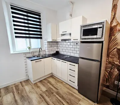 Una cocina o zona de cocina en Elegante apartamento de diseño.