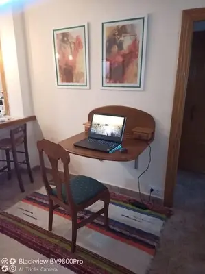 Zona de estar de Appartement 120 mètres de la plage