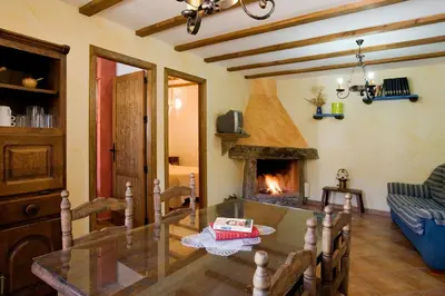 Zona de estar de romantic house for 2 or 4 people with jacuzzi