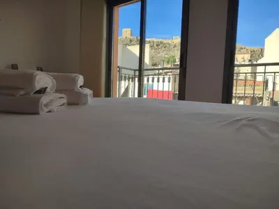 Cama o camas de una habitación en La casa de Ramsés