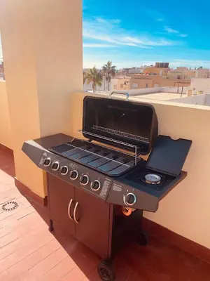 Barbacoa disponible para clientes en el apartamento