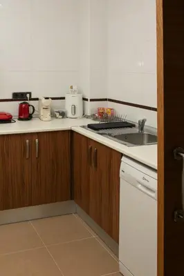 Una cocina o zona de cocina en Confortable apartamento con garaje en Aguadulce