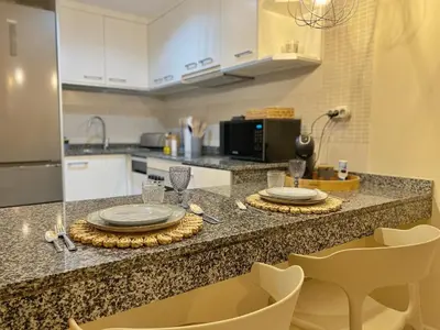 Una cocina o zona de cocina en AURA MAR Mojácar Apartment