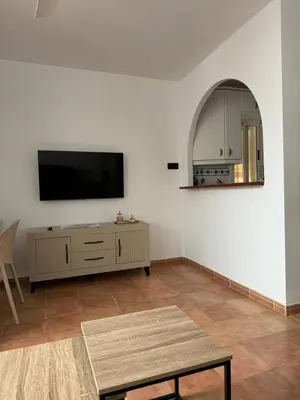 Una televisión o centro de entretenimiento en Balcón del Cabo