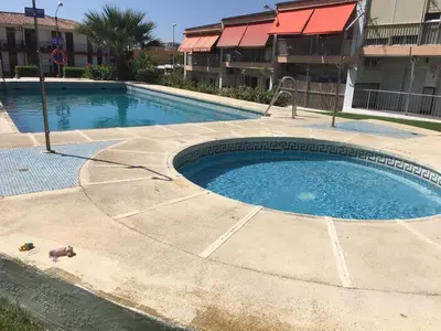 Piscina en o cerca de Apartamento Las Gaviotas Aguadulce con Piscina y Jardin