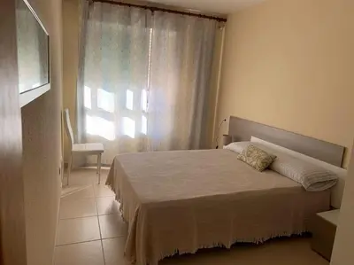 Cama o camas de una habitación en Precioso y tranquilo apartamento en Carboneras