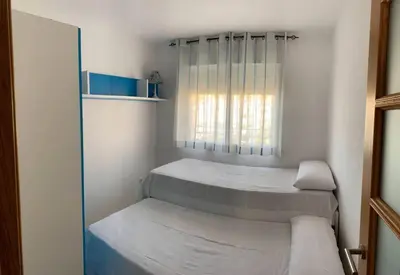 Cama o camas de una habitación en Precioso y tranquilo apartamento en Carboneras