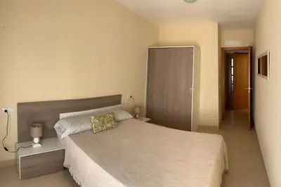 Cama o camas de una habitación en Precioso y tranquilo apartamento en Carboneras
