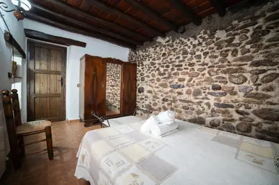 Cama o camas de una habitación en Casas rurales los castaños