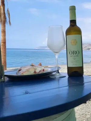 Bebidas en Vistas al Mar Mediterraneo
