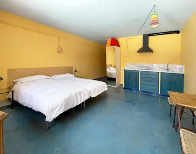 Cama o camas de una habitación en El Risco Colorado, Cabo de Gata