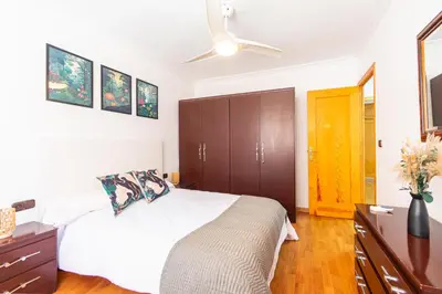 Cama o camas de una habitación en Plaza España y Playa La Colonia - by Aloha Palma