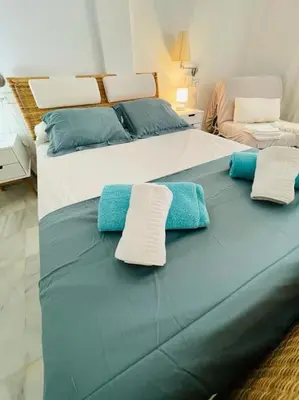 Cama o camas de una habitación en Bahía Vista 6