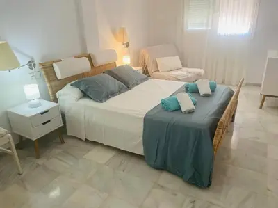 Cama o camas de una habitación en Bahía Vista 6