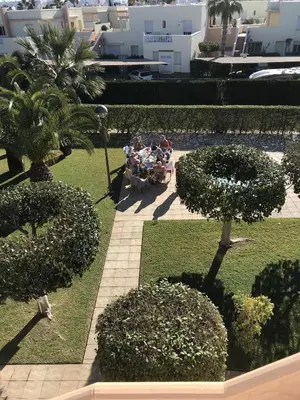 Jardín al aire libre en SunRays Naturist Apartment in Playas de Vera