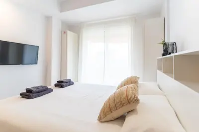 Cama o camas de una habitación en Almare Suites Burbujas II - Playa y golf a un paso