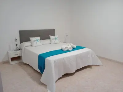 Cama o camas de una habitación en Paraíso Azul