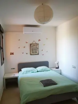 Cama o camas de una habitación en Appartement espagne san juan de los terreros