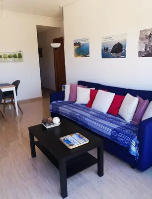 Zona de estar de Appartement espagne san juan de los terreros