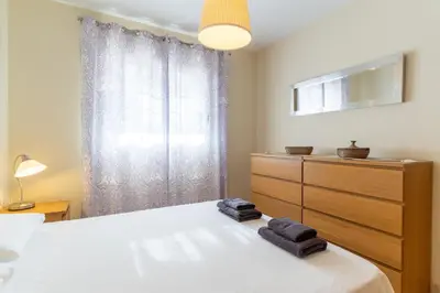 Cama o camas de una habitación en TrendyHomes Aguadulce Playa
