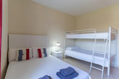 Cama o camas de una habitación en TrendyHomes Aguadulce Playa