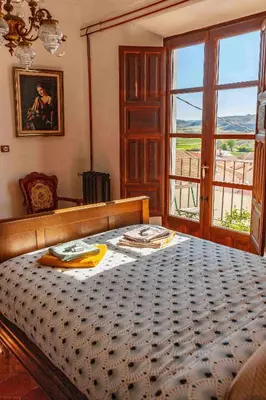 Cama o camas de una habitación en Casa don Eliseo