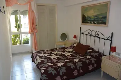 Cama o camas de una habitación en Piso en Águilas-playa Montiel