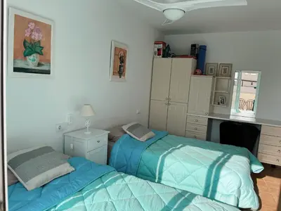 Cama o camas de una habitación en La terraza de Jimena