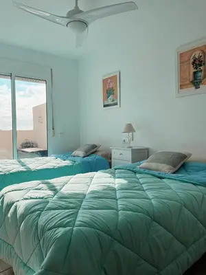Cama o camas de una habitación en La terraza de Jimena