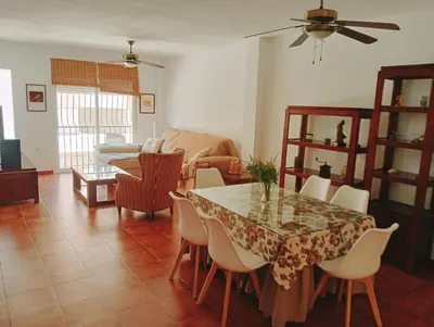 Zona de estar de Casa familiar al lado de la playa