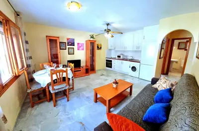 Una cocina o zona de cocina en Apartamento de 1 dormitorio Vera Coast Vera playa 550 m de la playa