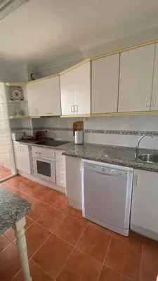 Una cocina o zona de cocina en Balcón de Aguilas Espectacular Piso en primera linea de playa