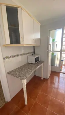 Una cocina o zona de cocina en Balcón de Aguilas Espectacular Piso en primera linea de playa