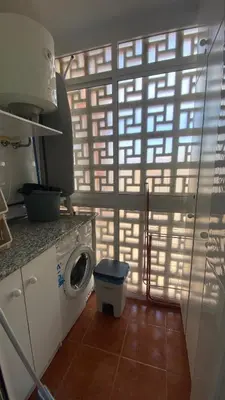 Una cocina o zona de cocina en Balcón de Aguilas Espectacular Piso en primera linea de playa