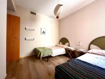 Cama o camas de una habitación en Apartamento acogedor con vistas