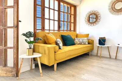 Zona de estar de Apartamentos Vela Blanca