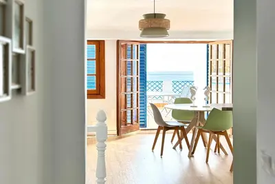 Zona de estar de Apartamentos Vela Blanca
