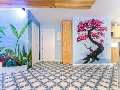 Cama o camas de una habitación en Apartamentos Nirvana y Averno